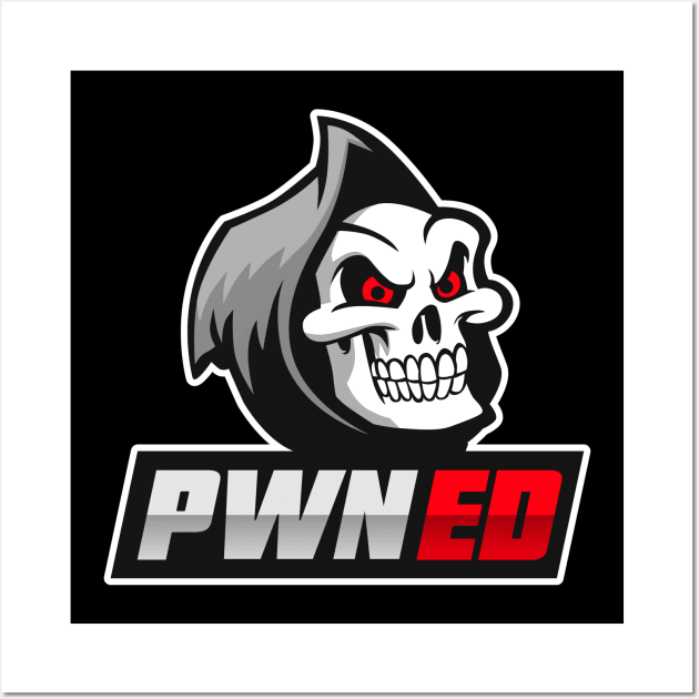 Cyber security - Hacker - PWNED Red Wall Art by Cyber Club Tees